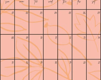 September Workout Selfie Calendar