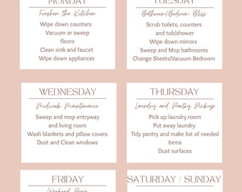 Cleaning Schedule Template