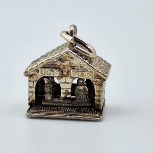 NUVO - Weather House  - Articulate Moving Charm - Vintage Sterling Silver Charm