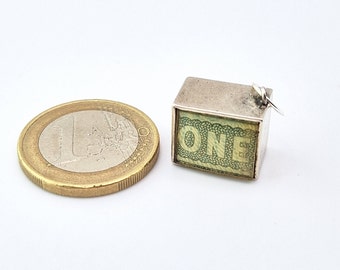 One Pound Emergency Money - Vintage Sterling Silver Charm