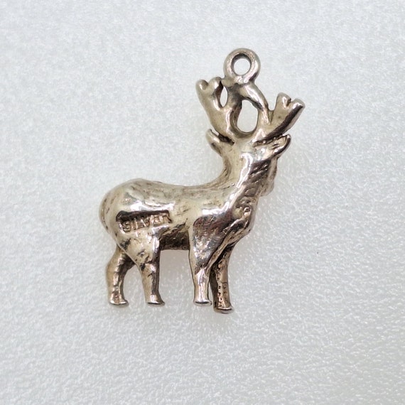 Stag with Antlers / Deer  - Vintage Sterling Silv… - image 2