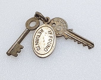 Set of Keys  - Vintage Sterling Silver Charm