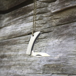 Mini Pocket Knife Necklace - Tiniest Functional Knife Charm - Minimal Utilitarian Knife Pendant Charm - Womens Mini Knife Unique Gift