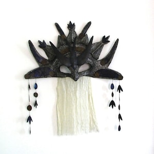 Mask: Swallow Flight, custom masks, costume, festival wear, bird mask, ritual mask, shaman mask, renfest costume