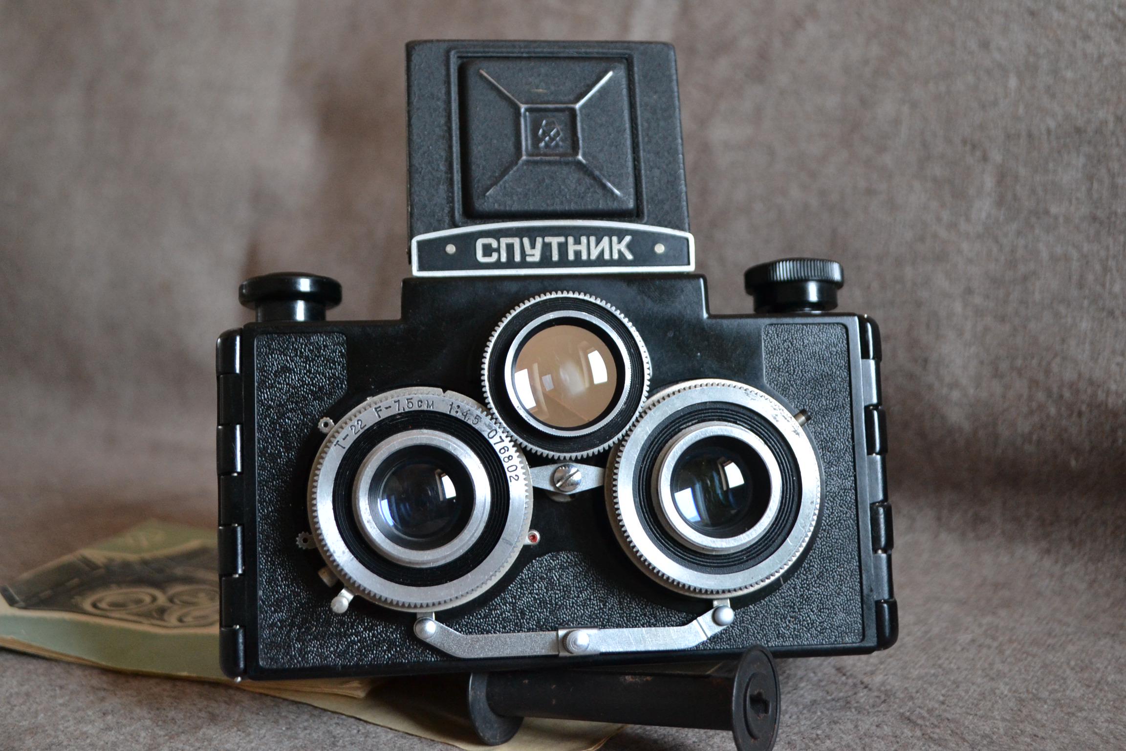 整備済みヴィンテージ SPUTNIK ソビエト製ステレオ TLR 中判カメラ 6x6