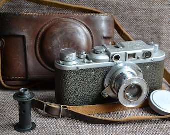 Rare FED NKVD USSR No.31204 Rangefinder camera Industar-10 M39 Leica Mount