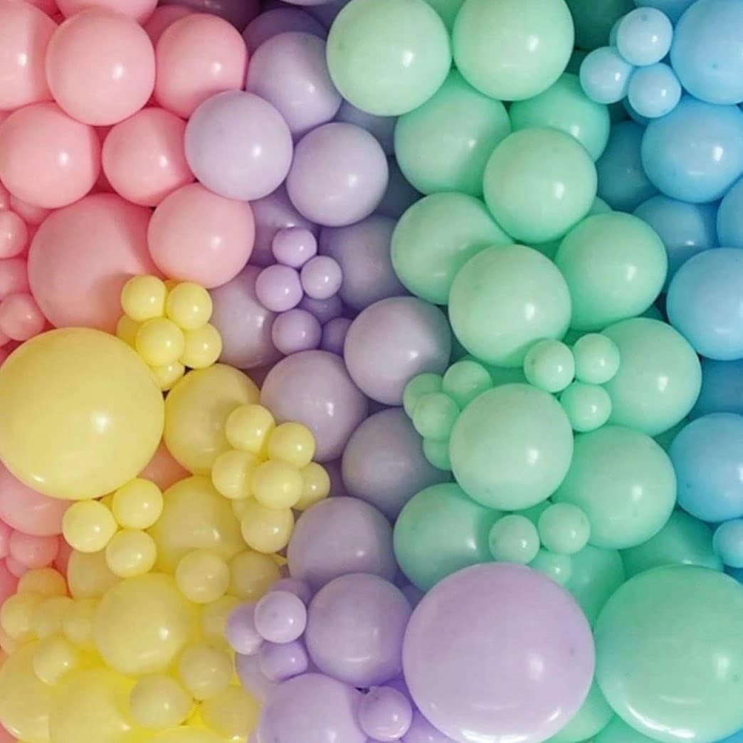 Pastel Balloons Latex Party Balloons, 100 Pack Helium Multicolor ...