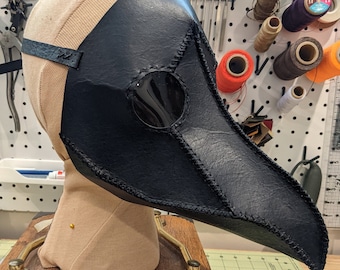 Leather Plague Doctor Mask | Black