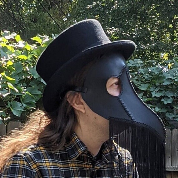 Fringed Leather Plague Doctor Mask - Etsy