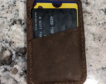 Minimalist Pull Tab Leather Card Holder / Wallet