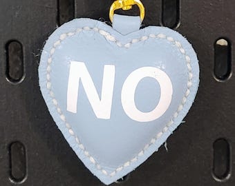 No Leather Conversation Heart Bag Charm