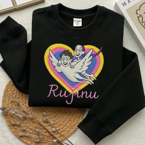 Rujinu Embroidered Sweatshirt, Jinu Demon Hunter Hoodie, Kpop Demon Hunter Shirt, Huntrix Shirt, Mira, Rumi, Joy Shirt, Huntrix Fans