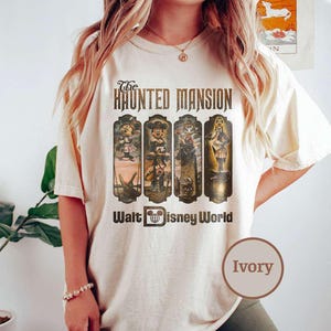 Camiseta de Mickey y sus amigos de la Mansión Encantada, colores cómodos, camiseta de Halloween de Disney, fantasmas haciendo autostop, camiseta de los Mortales Insensatos, regalos de películas