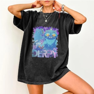 Camiseta Demon Hunter Tiger Comfort Colors, Camiseta Derpy the Tiger and Bird Demon Hunter Kpop, Presentes para fãs de Hunters Tiger, Camiseta Huntrix