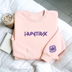 Huntrix Kpop Demon Hunters Embroidered Sweatshirt, Huntrix Movie Embroidered Hoodie, Saja Boys, Saja Girls, Demon Hunters Tiger Shirt