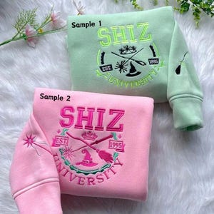 Shiz University Wicked Movie Musical Embroidered Sweatshirt, Elphaba And Glinda Hoodie, Defying Gravity Shirt, Broadway Lovers Gift