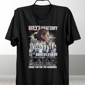 Grey’s Anatomy 20 Years 2005 2025 Anniversary Shirt, Meredith Grey Characters Thank For Memories, Nurse Sweatshirt, Pharmacist Hoodie