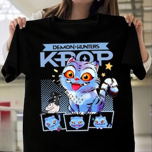 Camiseta Kpop Derpy The Tiger Comfort Colors, camiseta de Demon Hunters, mercancía de Demon Kpop, camiseta de Tiger and The Bird, fan de Demon Hunters Kpop