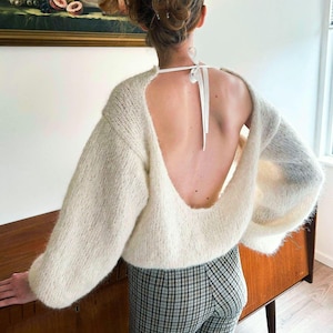 Pullover Strickmuster - Offener Pullover - Einfaches übergroßes Strickmuster - Anfängerfreundliches Strickmuster mit Offener Rückenweste