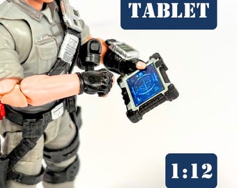 Zubehörset für Tablets im Maßstab 1:12 – Geo-, Medizin- und Zielbildschirme (3er-Pack)