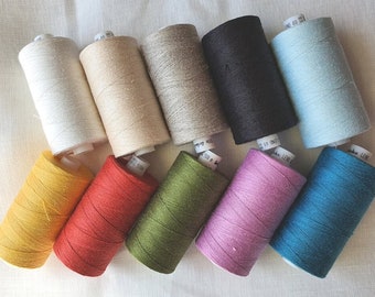 10 colori di fili di lino, ogni bobina di lino da 500 m di fili di lino per quilting manuale e a macchina per cucire gioielli in pizzo artigianale Art Shopa Craft