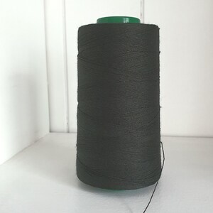 Black Linen Thread Spool 1000 m hand & machine sewing