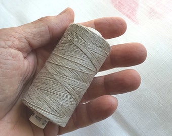 Natural Grey Linen Threads 500 m Spool Choose 1 or 5 spools hand & machine quilting sewing craft lace jewelry Art Shopa Craft