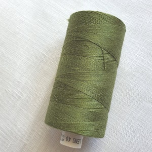 Artichoke Green Linen Threads 500 m Spool Choose 1 or 5 spools hand & machine quilting sewing craft lace jewelry Art Shopa Craft