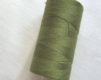 Artichoke Green Linen Threads 500 m Spool Choose 1 or 5 spools hand & machine quilting sewing craft lace jewelry Art Shopa Craft