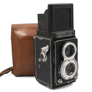 Appareil photo moyen format vintage Semflex Otomatic 35B TLR Appareil photo reflex à double objectif Film 120 mm Appareil photo argentique vintage Appareil photo argentique rétro des années 1950