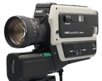 TESTED Vintage Super 8 Video Camera Porst Sound 500 XL Macro WORKING Super8 Camera Super 8 Camcorder Film Tested Camera Super 8 Film Camera
