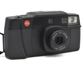 Leica C2 Zoom 35 mm kamera 35 mm kompaktkamera, testad och fungerande 35 mm film, vintage Leica-kamera, vintage Leica 90-talsestetik