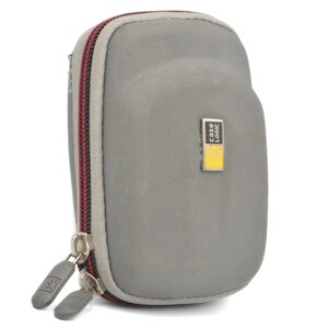 Grey Case Logic Compact Digital Camera Case Gray Hard Shell Travel Camera Pouch Y2K Vintage Small Point and Shoot Camera Bag Digicam Case