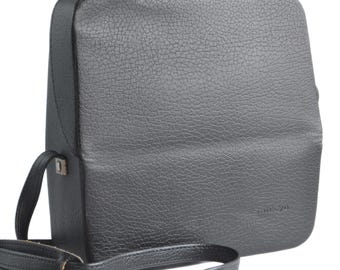 Vintage Sankyo Super 8 Camera Bag – Vintage 80s Film Camera Case – Black Leather Video Camera Shoulder Bag – Large 80s Retro Bag Camera