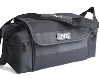 1990s JVC Camcorder Bag Vintage Camera Case Black Nylon Video