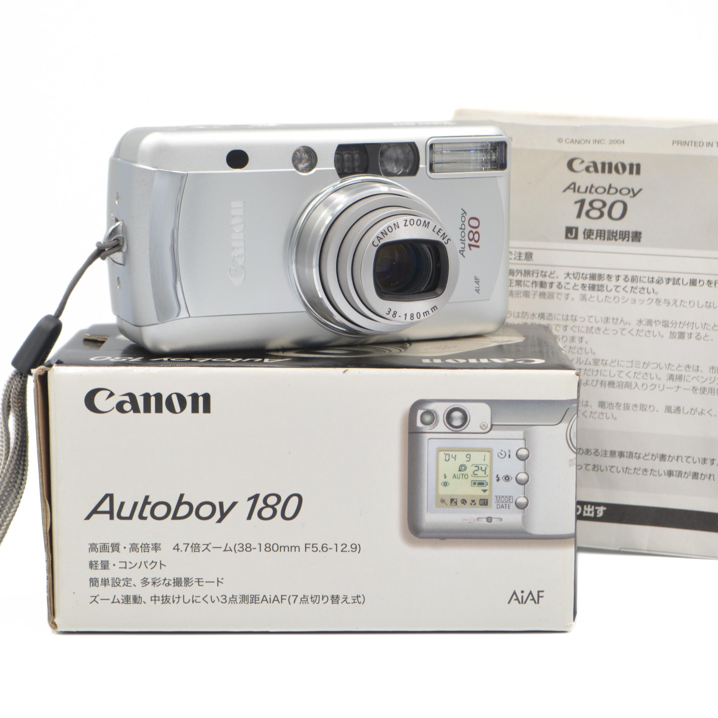 Boxed Vintage Canon Autoboy 180 35mm Point and Shoot Film Camera