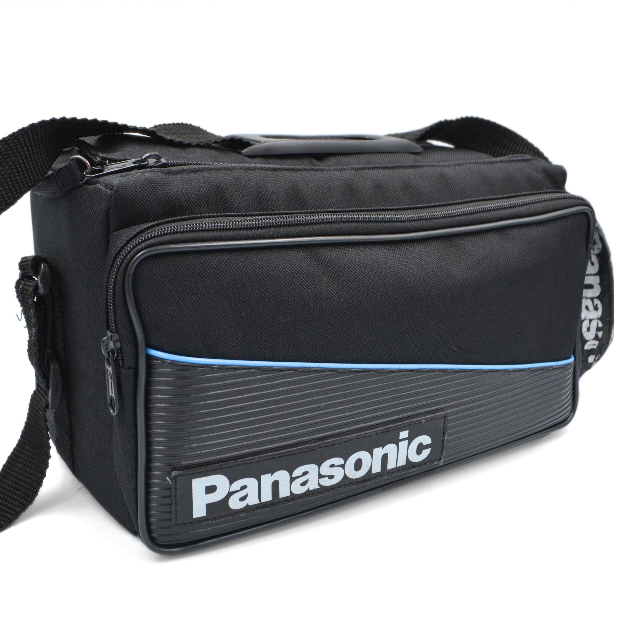 90s Vintage Panasonic Camcorder Bag, Black Padded Panasonic Video