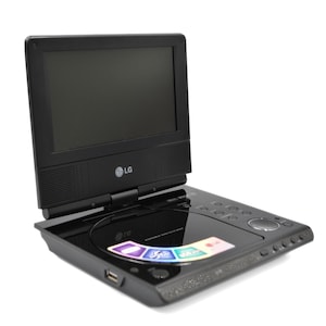 Lettore DVD portatile vintage Y2K LG DP271 - Lettore DVD portatile con schermo girevole a 180 gradi - Lettore CD vintage con schermo LCD portatile da 7 pollici