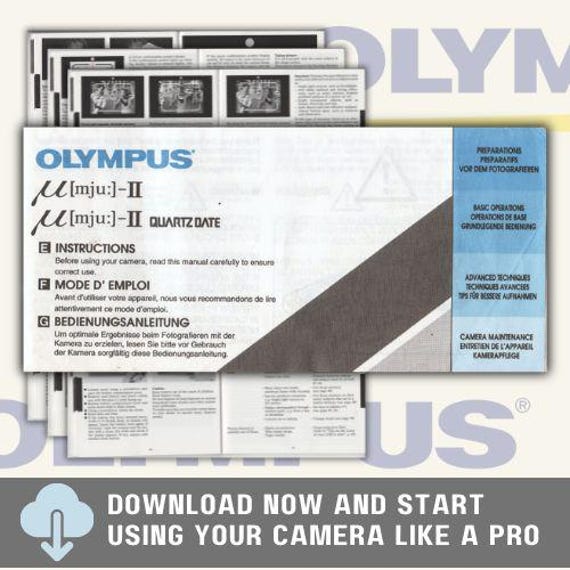 Olympus Mju II Full Manual 122 Pages PDF Camera Instructions