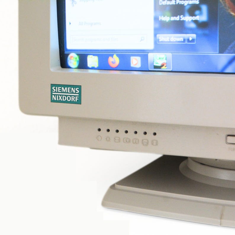 90s Vintage Siemens Nixdorf CRT Monitor 14” VGA Retro Gaming Monitor ...