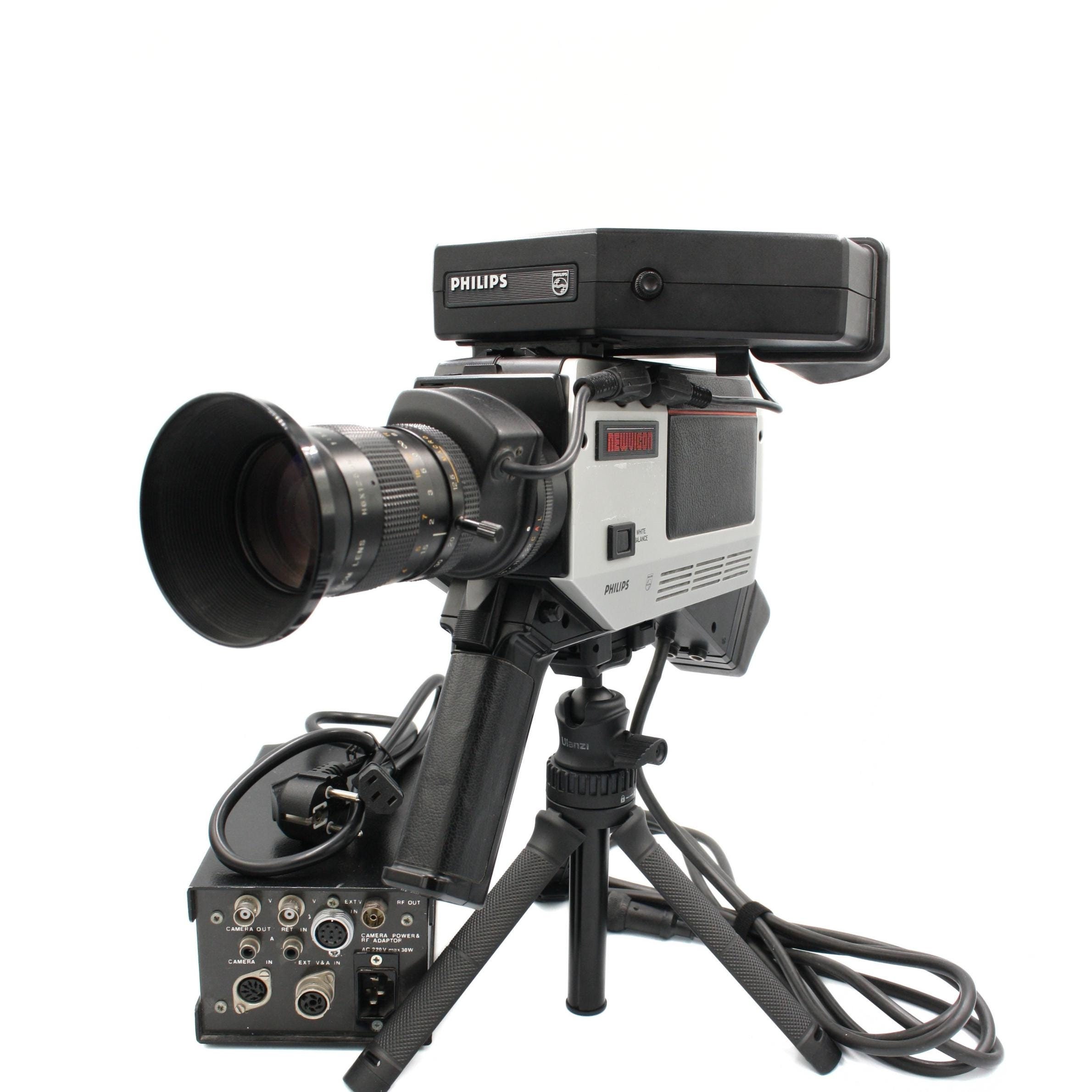 80s Vintage Video Camera Philips Newvicon W/ C-mount Philips TV