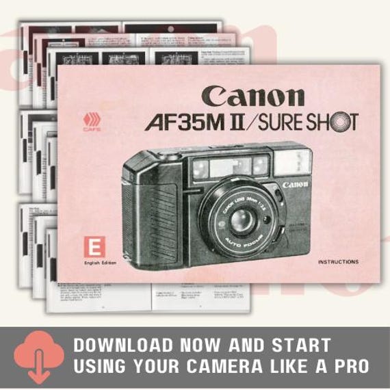 Vintage Canon AF35M II 35mm Film Camera Manual Instructions Canon