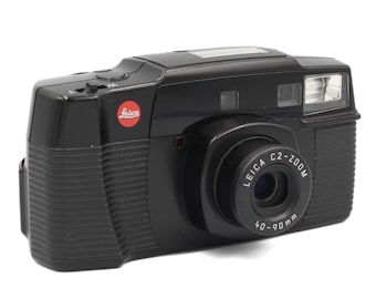 Cámara Leica C2 Zoom de 35 mm defectuosa Cámara de película de 35 mm de apuntar y disparar PROBADA y FUNCIONANDO Película de 35 mm Cámara Leica antigua Leica antigua *LEER*