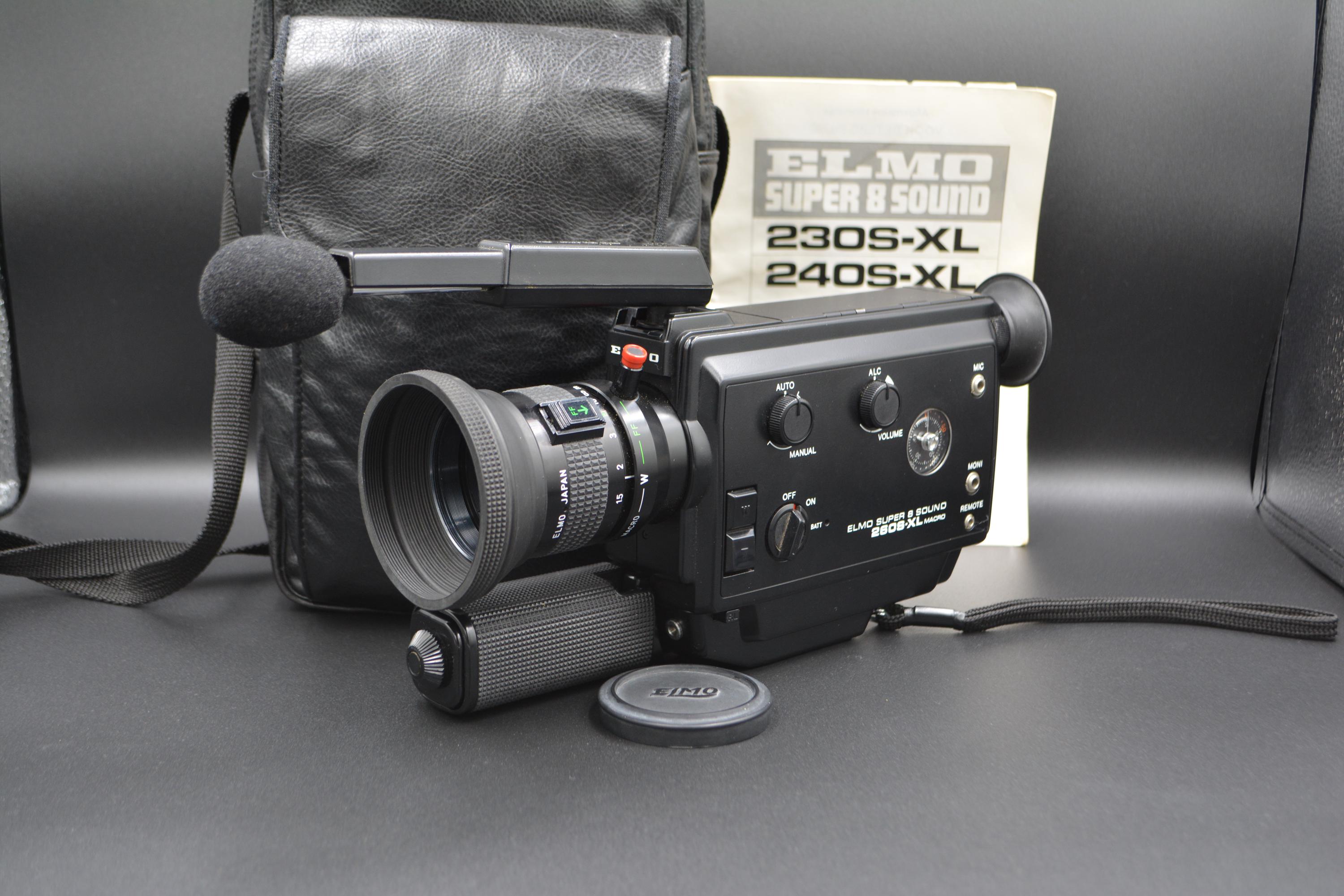 Elmo Super 8 Sound 260S-XL Macro Movie Camera: Japan W/ Microphone