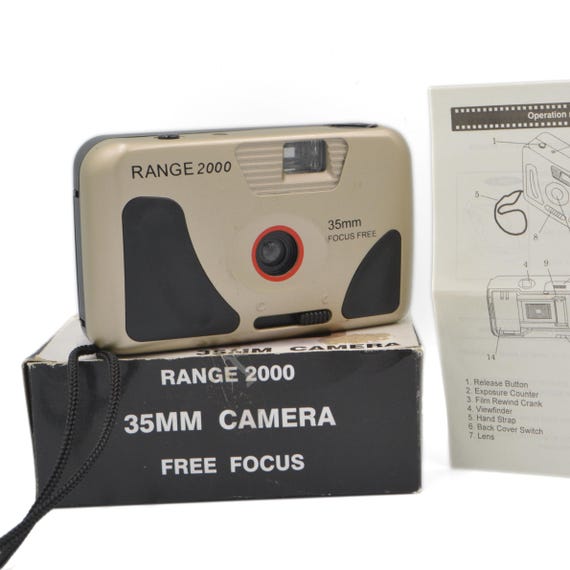 90s Vintage Range 2000 35mm Film Camera with Box & Manual, Full Set TESTED WORKING Point and Shoot