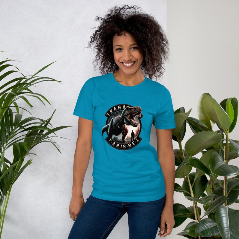 Camiseta de dinosaurios, 100% algodón camiseta juvenil de trex. Camiseta divertida imagen 5