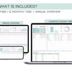 Annual Budget Spreadsheet Tracker Google Sheets Monthly Budget Planner ...