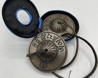 Handmade Tibetan Tingsha Cymbals: Full Moon Sound Healing Bells
