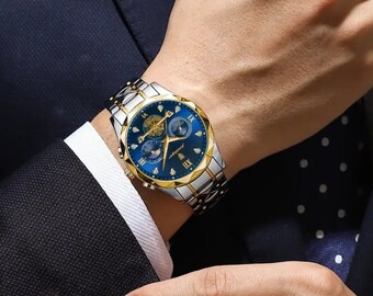 Luxury Watch For Men | Waterproof Luminous Chronograph Watch for Men | Stainless Steel Men's Quartz Watch