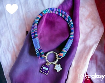 Collier charmant chat chien - Fantôme violet